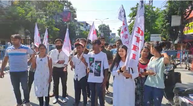 SFI and DYFI rally in Siliguri to protest police brutality on agitating wrestlers in Delhi