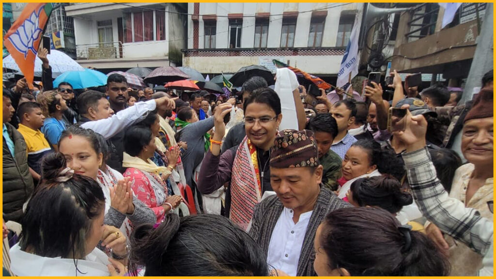 Darjeeling MP Raju Bista joins celebrations in Mirik