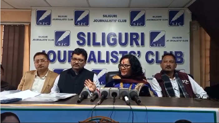 TMC holds press conference at the Siliguri Journalists’ Club
