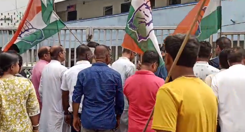Darjeeling District Congress protests at Siliguri Police Station over women’s safety issues