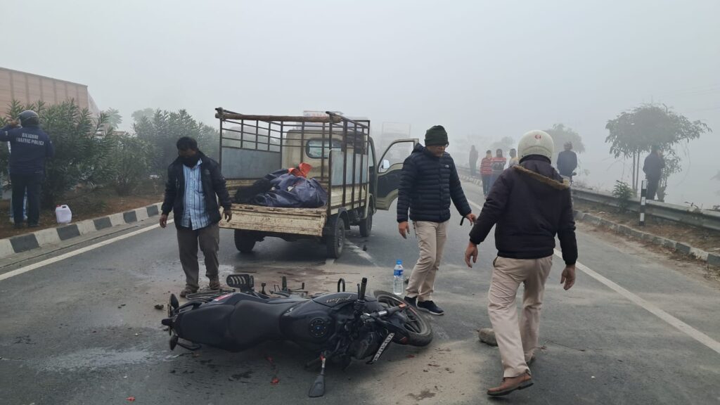 Tragic accident claims life of one on National Highway in Rajganj