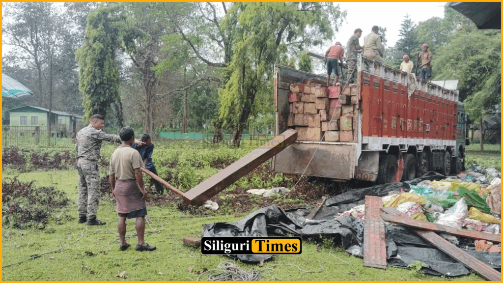 Teak wood worth crores smuggled under cover of glass bottles in Alipurduar, driver absconds