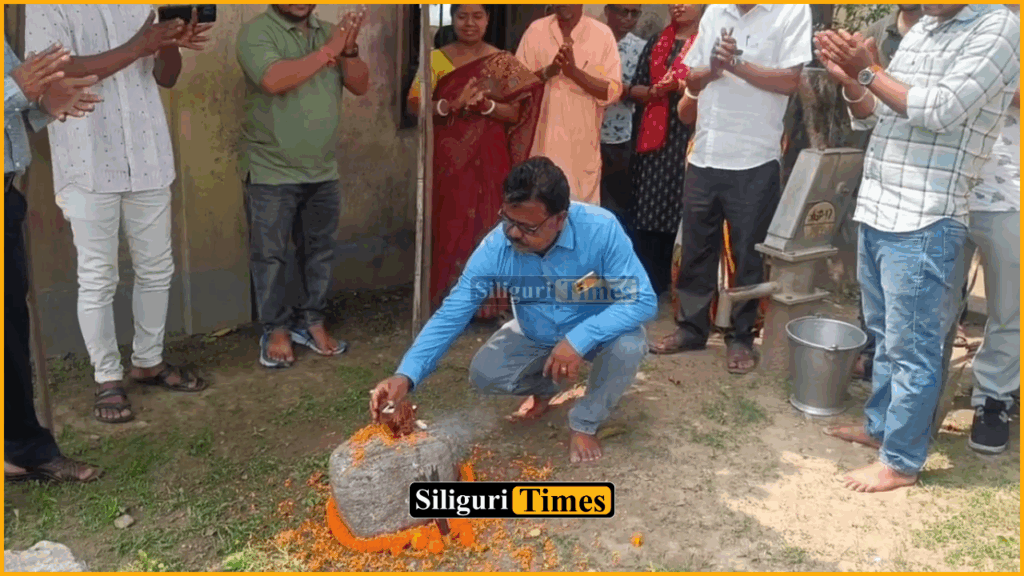 GP Pradhan lays foundation stone for solar-powered drinking water project at primary school in Naxalbari