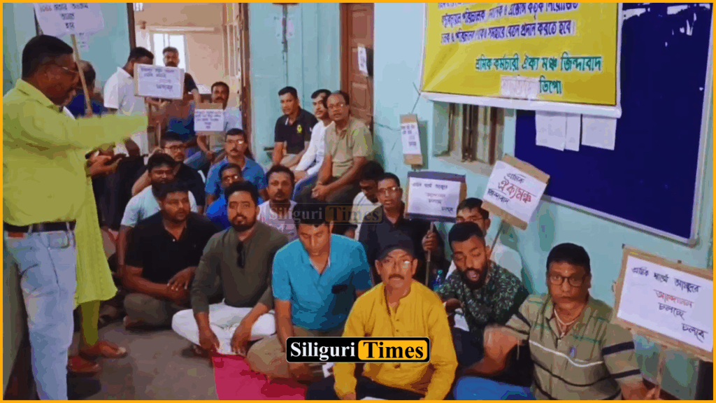 NBSTC workers stage protest in Siliguri demanding salary hike, bus services disrupted