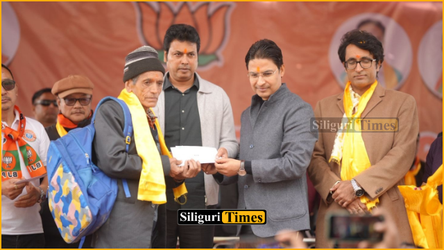Kurseong: MP Raju Bista fulfils promise, provides aid to 12 families affected by natural disaster