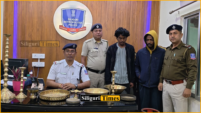 Temple theft case solved, Bhorer Alo police arrest two with stolen puja items