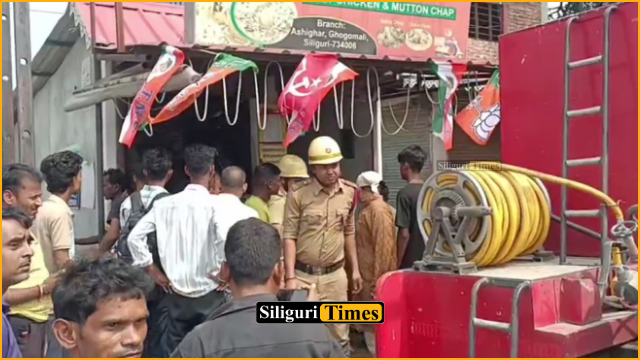 Gas cylinder leak triggers fire at biryani shop on Eastern Bypass in Siliguri