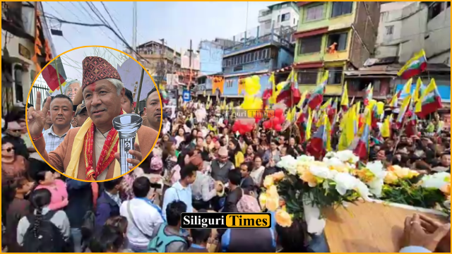 BGPM candidate Amar Lama files nomination for Kurseong AC amid grand rally