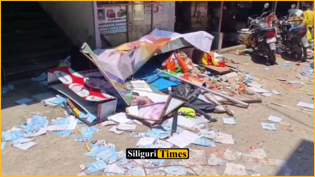 TMC party office vandalised and allegedly occupied in Bidhannagar, Phansidewa; BJP accused