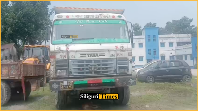 Police seize sand-laden dumper during anti-smuggling operation in Phansidewa
