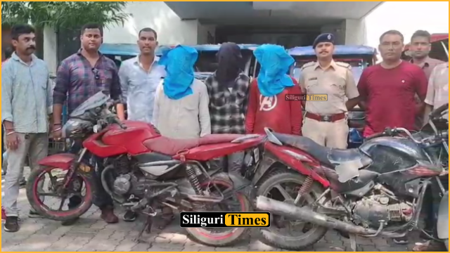 Three arrested for allegedly stealing and transporting e-rickshaws and bikes from Jalpaiguri to neighbouring districts