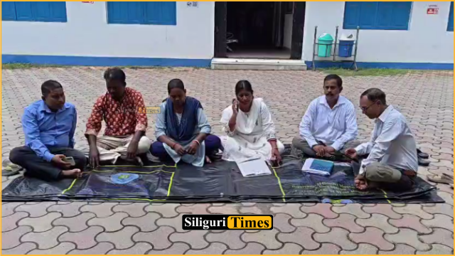 Phansidewa Panchayat Samiti members protest at BDO office raising several demands
