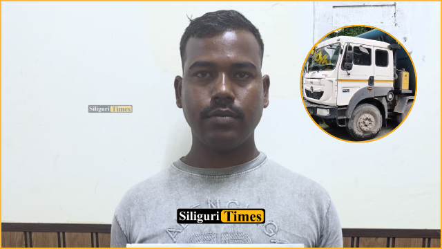 Dumper driver arrested in Naxalbari for alleged stone smuggling using fake documents