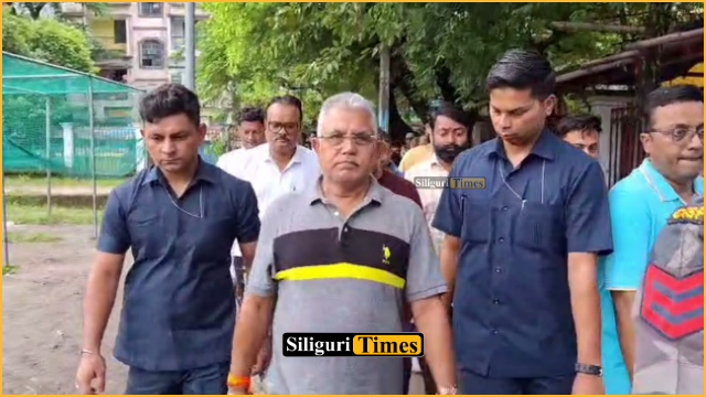 Minister Dilip Ghosh targets political opponents during morning walk in Siliguri, says BJP is busy working for people