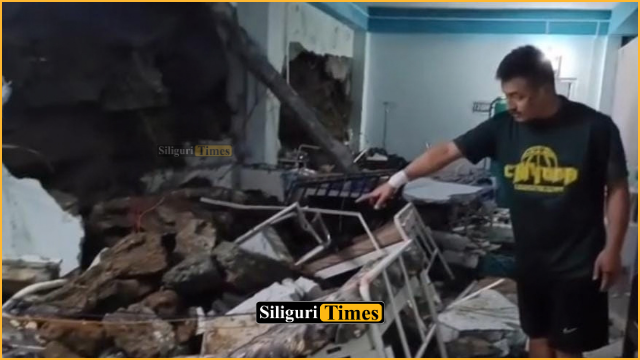 Landslide damages section of Takdah Rural Hospital in Darjeeling, patient’s relative injured after being trapped under debris