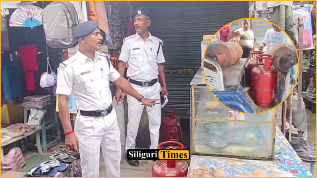 Enforcement branch seizes seven domestic cylinders from hotels and shops over alleged illegal commercial use in Siliguri