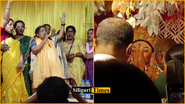 MLA Sikha Chatterjee inaugurates Nabagram Ganesh Puja