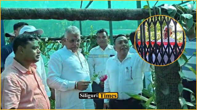 Minister Dilip Ghosh inspects CADC farm in Naxalbari, inaugurates soil lab and community hall