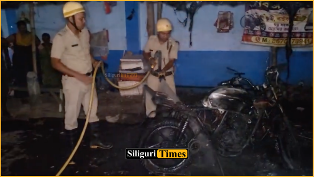 Burning matchstick sparks motorcycle fire in Jalpaiguri; bike reduced to ashes, garage worker injured