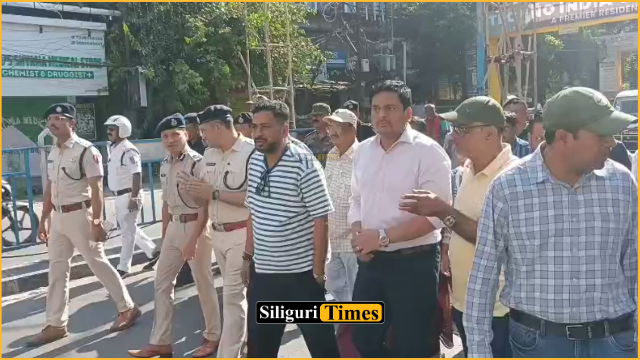 Minister Shankar Ghosh, police and administrative officials inspect key roads in Siliguri to asses post-Durga puja situation
