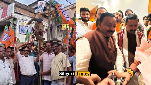 BJP workers in Phansidewa protest after TMC leader’s photos with BJP central leaders go viral