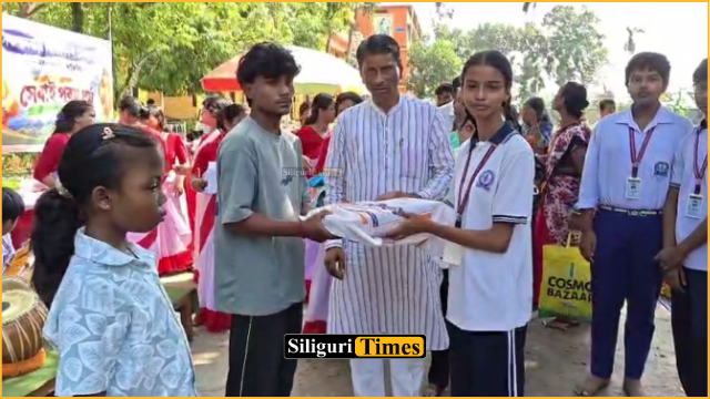 New clothes distributed to underprivileged in Naxalbari ahead of Durga Puja