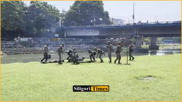 Joint security mock drill held under Mahananda Bridge in Siliguri to assess preparedness for emergencies