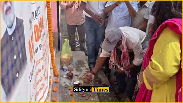 Foundation stones laid for three rural road projects in Naxalbari ahead of Durga Puja