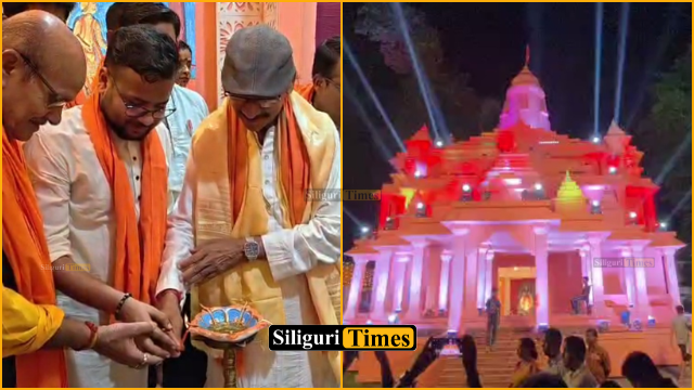 Ram temple-themed Nabin Sangha Durga Puja pandal inaugurated by Rajganj MLA on Panchami
