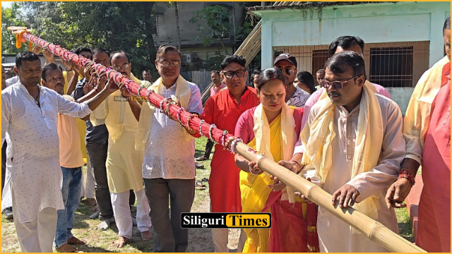 Ambari-Falakata Young Star Club in Rajganj begins Kali Puja preparations with ‘Khutti Puja’, to feature ‘Nari Shakti’ theme