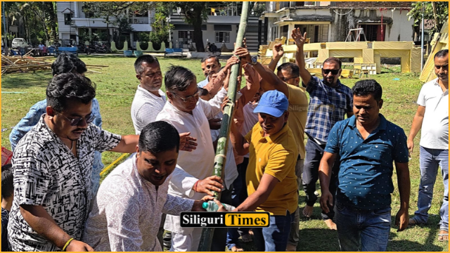 Ambari Shakti Sopan Club begins Kali Puja preparations with Amritsar’s Golden Temple theme in its 56th year